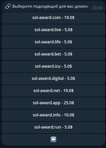 Domain Purchase Interface