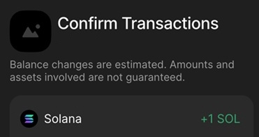 Fake SOL Receive Configuration