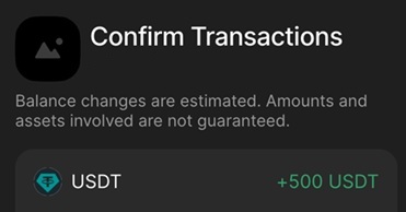 Fake Token Receive Configuration